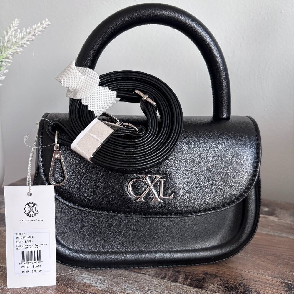 NWT CXL by Christian Lacroix Char Black Crossbody Bag